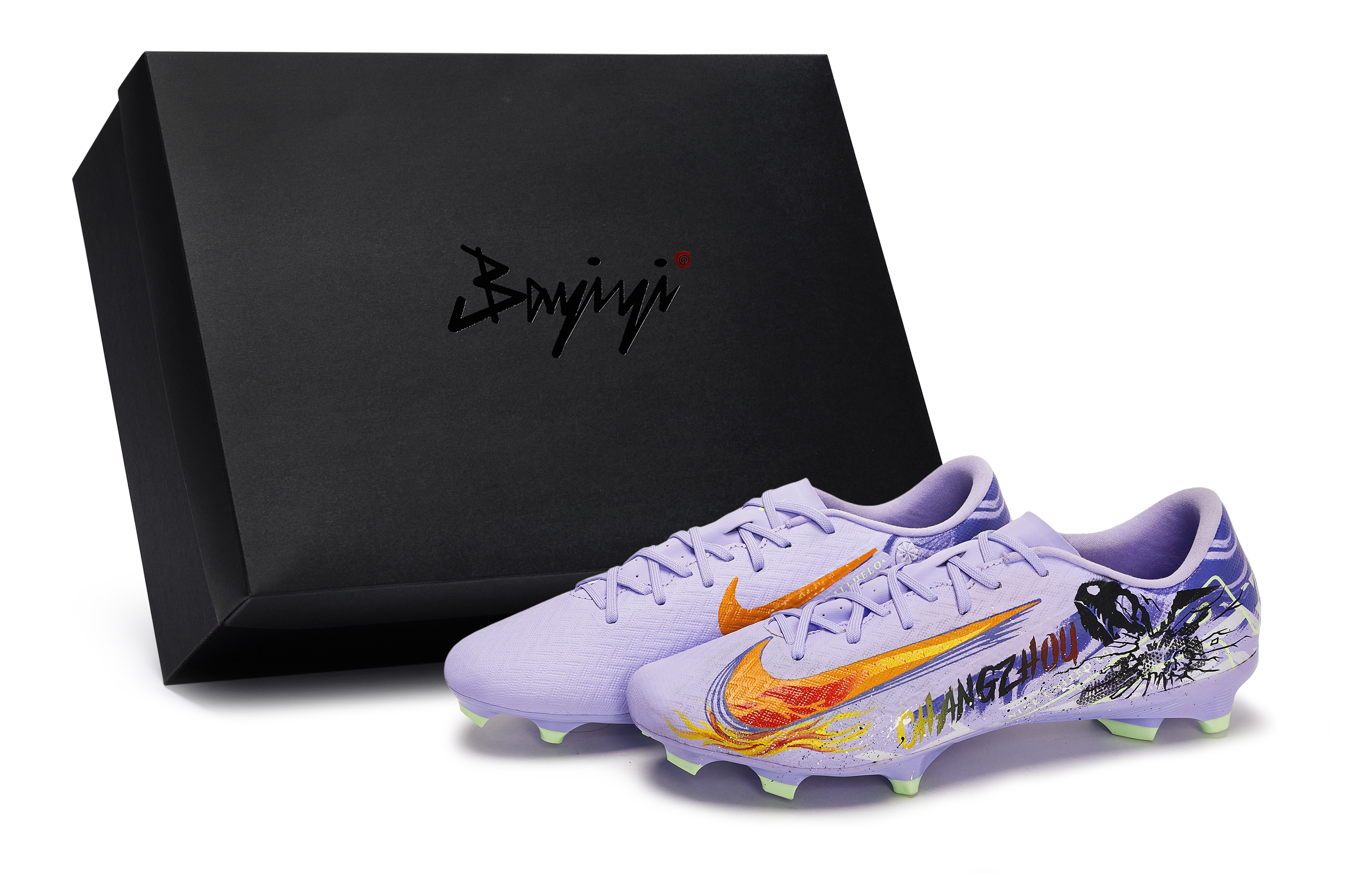 Nike Mercurial Vapor 16 Cushioning Soccer Shoes Unisex Black Orange Red Purple