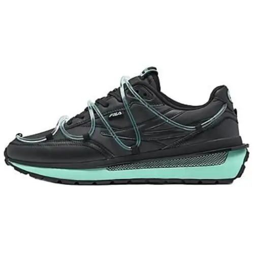 FILA Renno Comfortable Low top Casual Shoes Men's Black Cyan