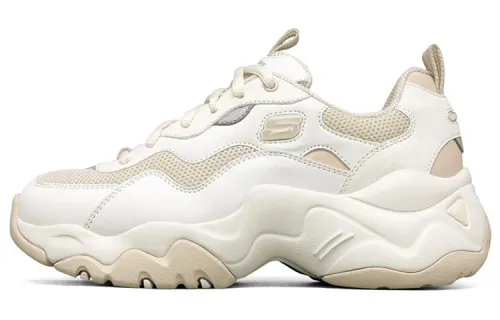 Skechers D'LITES 3.0 Leather, Mesh Low top Casual Shoes Women's White Beige