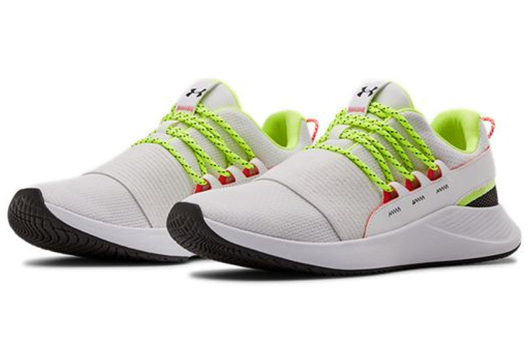 Женские кроссовки Under Armour Charged Breathe (бело-зеленые) — Белый / зелёный — фото 3