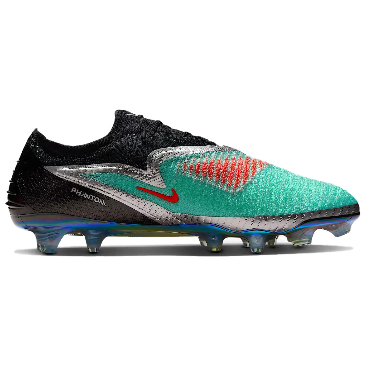 Nike FG Firm Ground Abrasion Resistant Soccer Shoes Unisex Chrome Black