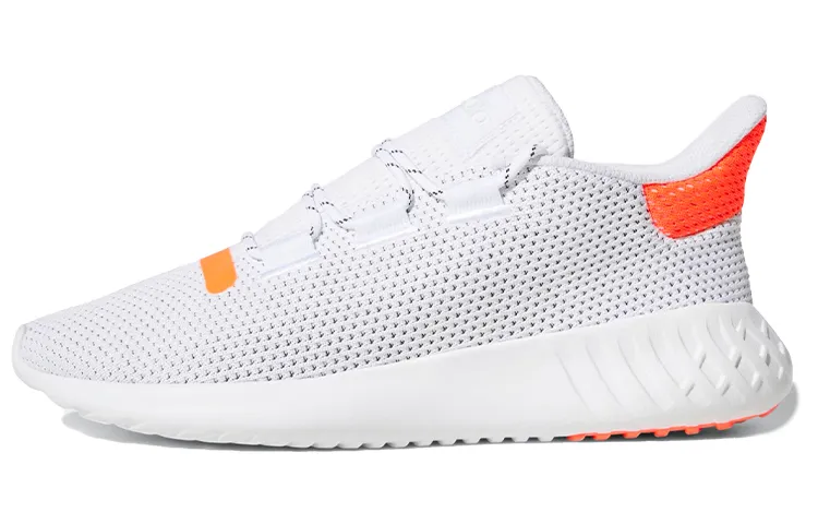 Adidas Originals Tubular Dusk Mesh Slip Resistant Slip Resistant Low top Casual Shoes Unisex White Orange
