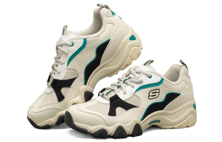 Мужские кроссовки Skechers D'LITES 2.0 (бело-черно-зеленые) — Белыйчёрныйзелёный — фото 3