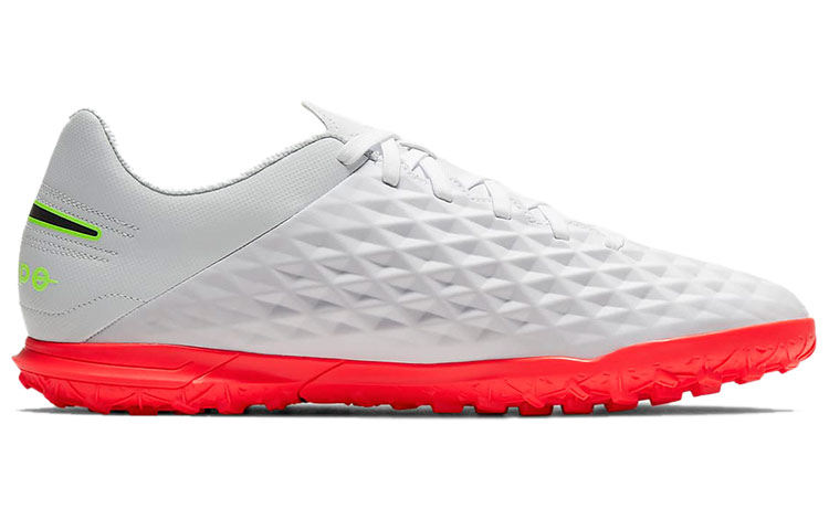 Мужские футбольные бутсы Nike Tiempo Legend 8 Club MG (серо-оранжевые) — фото 2