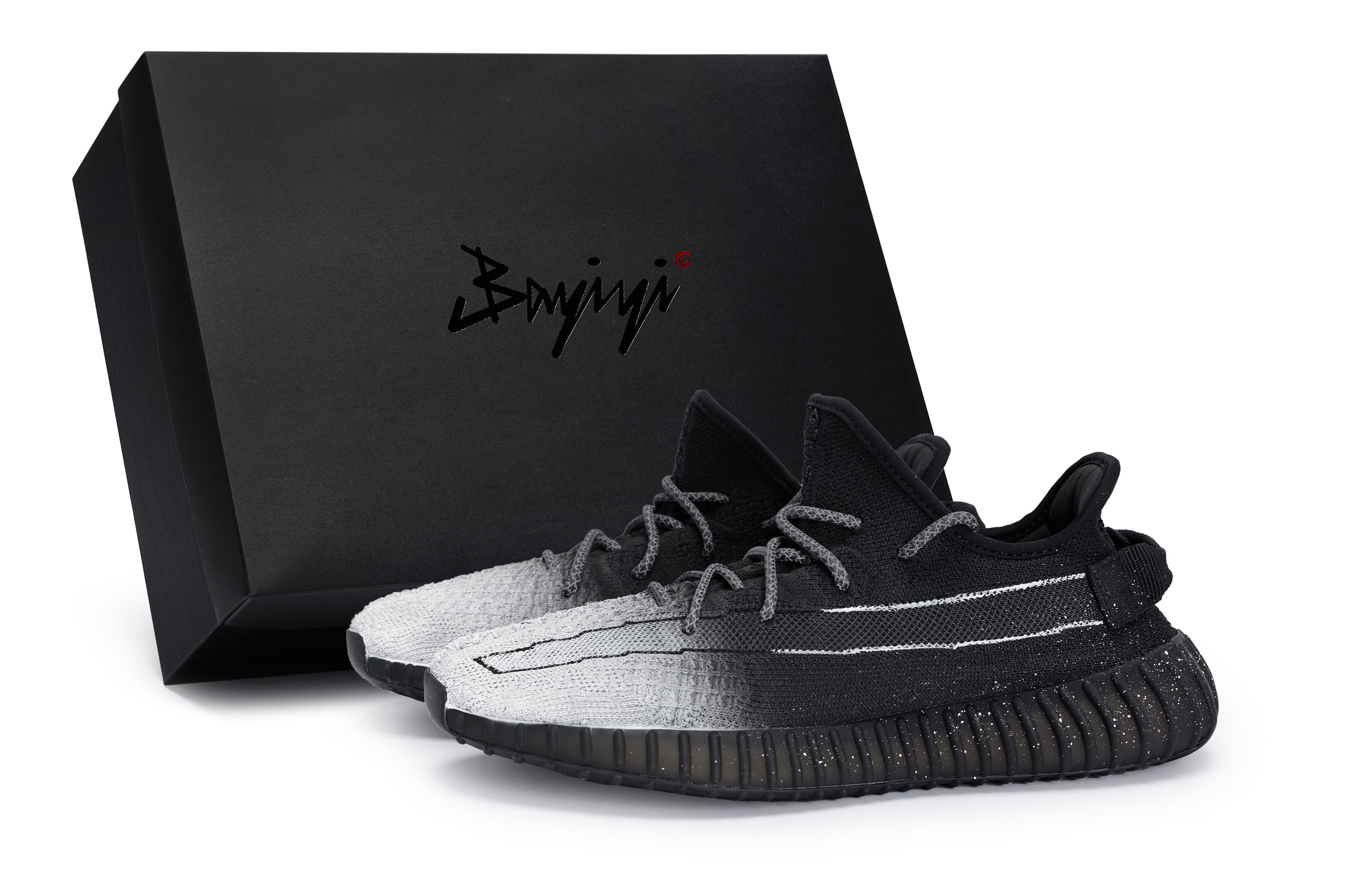 Adidas Originals Yeezy Boost 350 V2 811 Manufacturing, Gradient Black White, Special Shoe Box Low top Casual Shoes