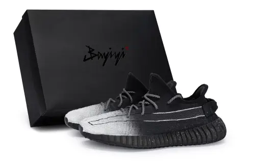 Adidas Originals Yeezy Boost 350 V2 811 Manufacturing, Gradient Black White, Special Shoe Box Low top Casual Shoes