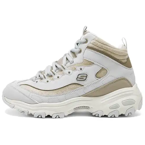 Skechers D'Lites 1.0 Abrasion Resistant Breathable High top Casual Shoes Women's Gray Black