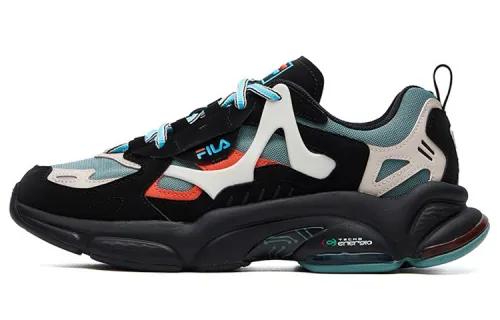 FILA FUSION RJV Textile, Synthetic Leather Low top Casual Shoes Men's Blue Black
