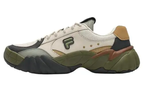 FILA FUSION TRIBE Low top Casual Shoes Men's Brown Green