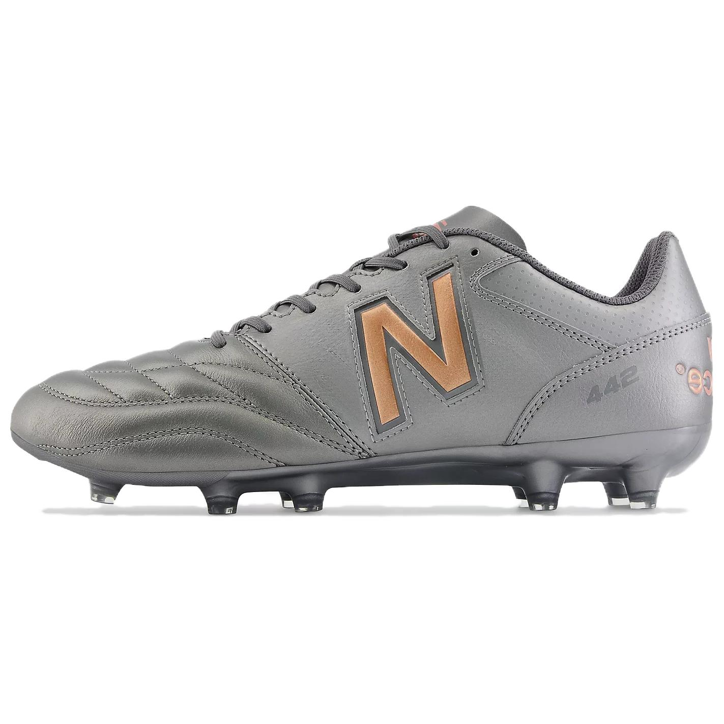 New Balance 442 V2 Team FG Firm Ground Soccer Shoes Men's Silver Yellow