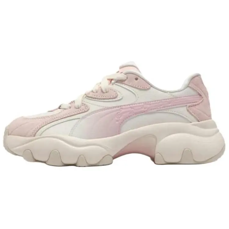 PUMA Pulsar Abrasion Resistant Low top Casual Shoes Women's White Pink