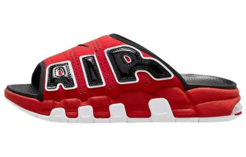Nike Air More Uptempo Sports Slippers Men's Black Red