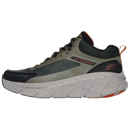 Skechers D'Lux Walker 2.0 Cushioning, Wear Resistant Mid top Casual Shoes Men's Army Green