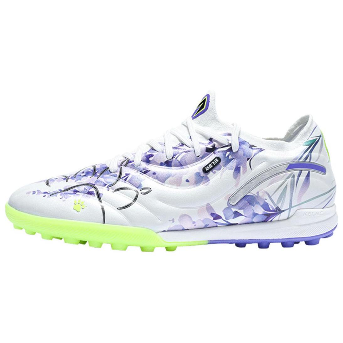 KELME Master 2.0 TF Turf Artificial Turf Professional Training Soccer Shoes Unisex White Purple