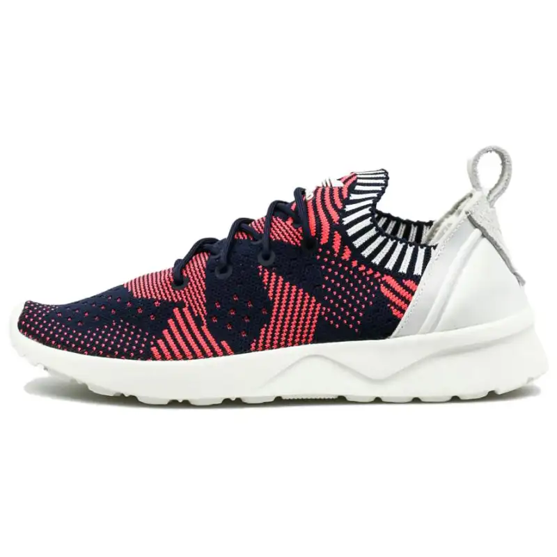 Adidas Originals ZX Flu Slip Resistant Abrasion Resistant Low top Casual Shoes Women's Red Blue White