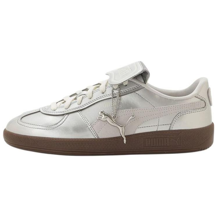 Emmi x PUMA Palermo PREMIUM Abrasion Resistant Abrasion Resistant Low top Casual Shoes Women's Silver