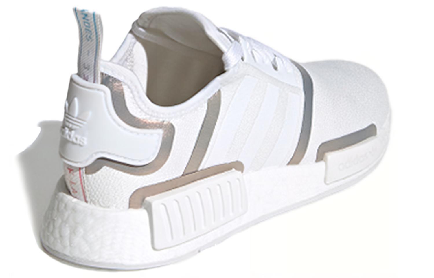 Женские кроссовки adidas originals NMD_R1 (белые) — фото 4