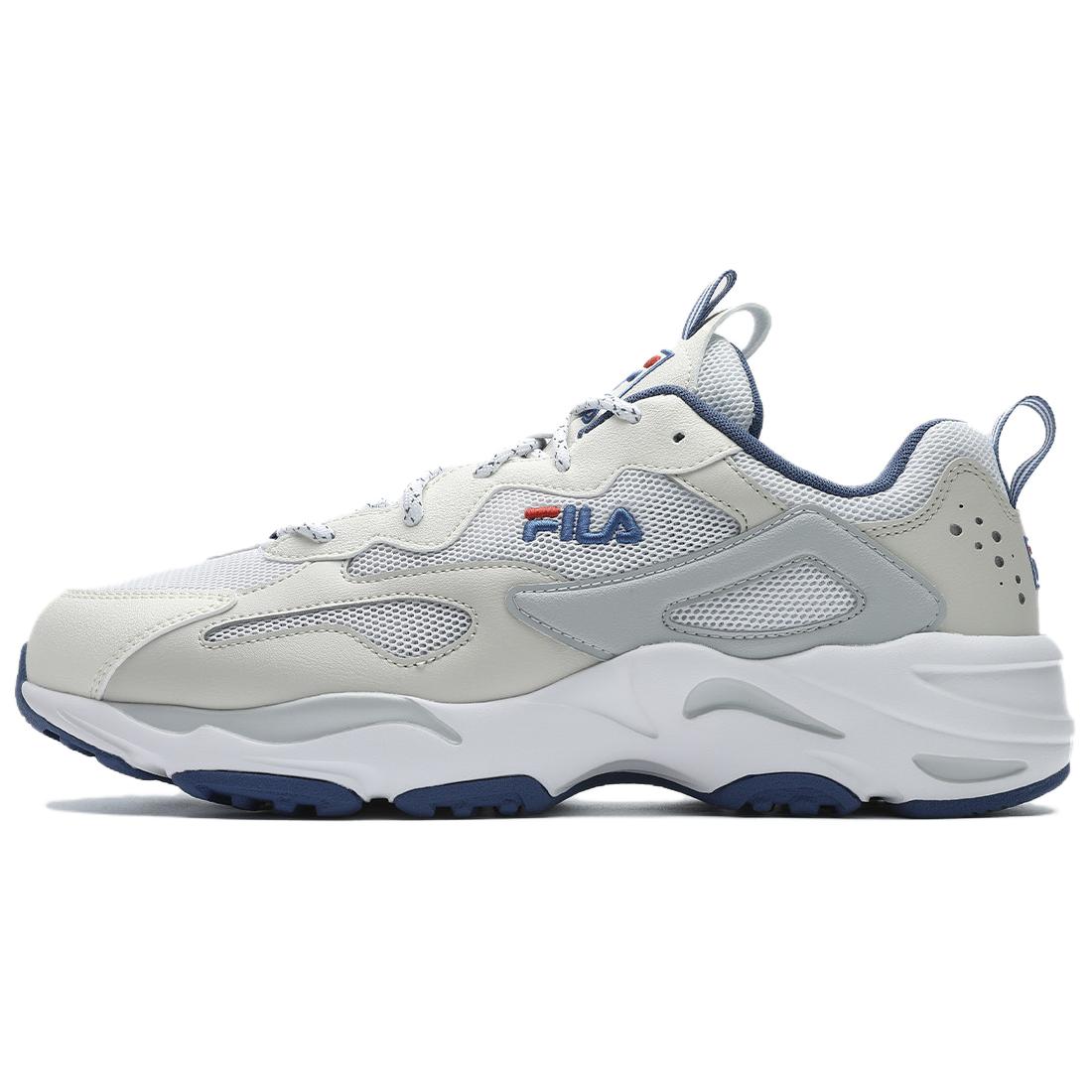 FILA Tracer Abrasion Resistant, Breathable, Lightweight Low top Casual Shoes Men's White Gray