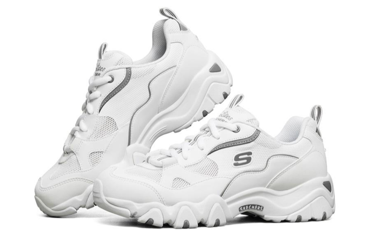 Женские кроссовки Skechers D'LITES 2.0 (белые) — Белый — фото 3