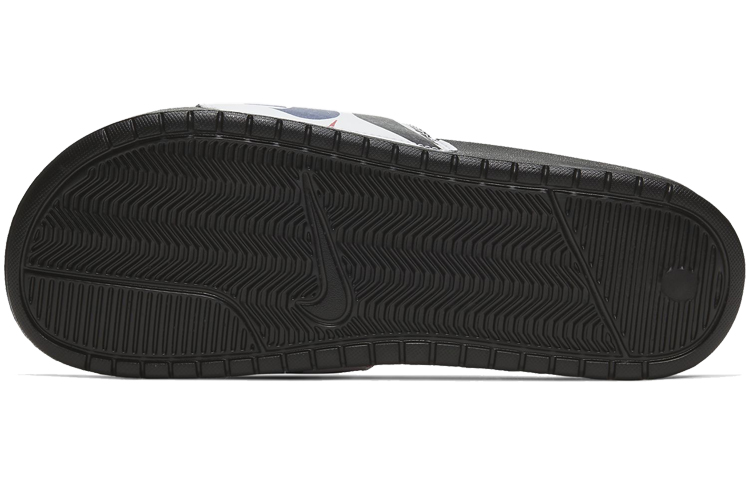 Шлепки Nike Benassi JDI Print (черно-белые) — 黑/白色/多色/黑 — фото 4