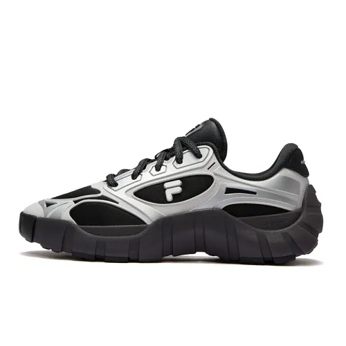 FILA FUSION BONE DX Vertebra Shoes Lace Up Coverage Low top Casual Shoes Men's Black Gray
