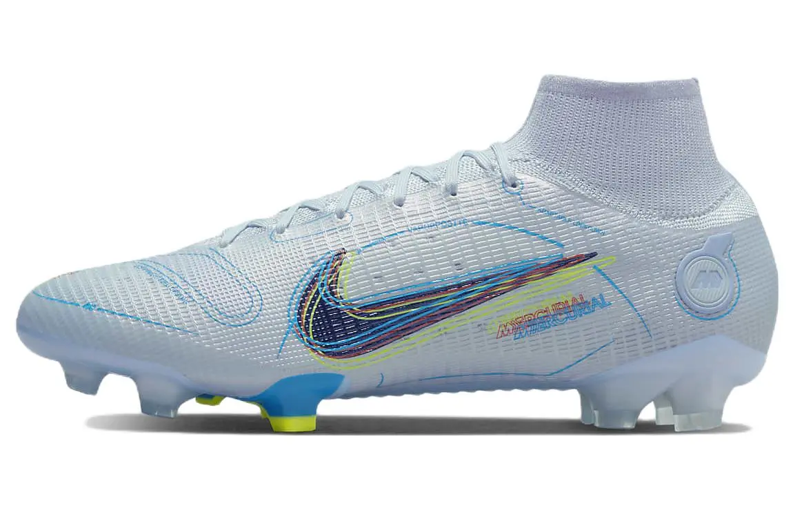 Nike Mercurial Superfly 8 FG Firm Ground Slip Resistant Abrasion Resistant Coverage Support Soccer Shoes Unisex