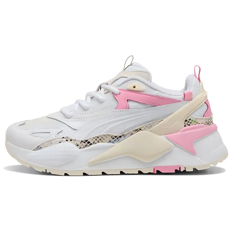 PUMA Cushioning Abrasion Resistant Cushioning, Wear Resistant Low top Casual Shoes Women's White Pink