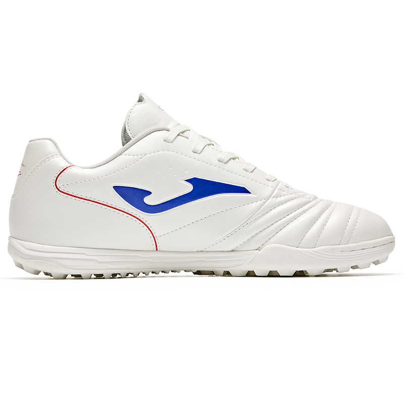 Joma Aguila TF Turf Artificial Turf Kangaroo Leather Soccer Shoes Unisex White Blue