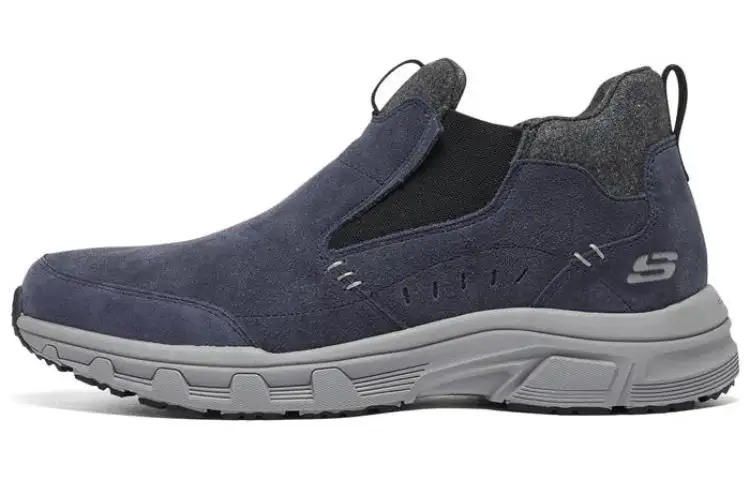 Skechers Casual Textile, Leather Low top Casual Shoes Men's Marine Blue
