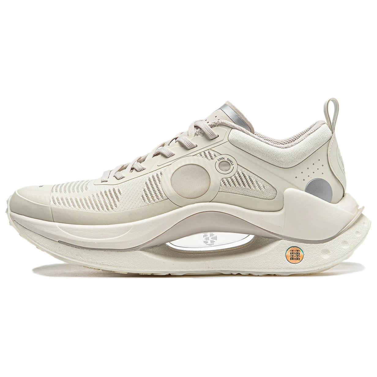 Li Ning Shadow CRC Cushioning Slip Resistant Low top Casual Shoes Women's Creamy Yellow