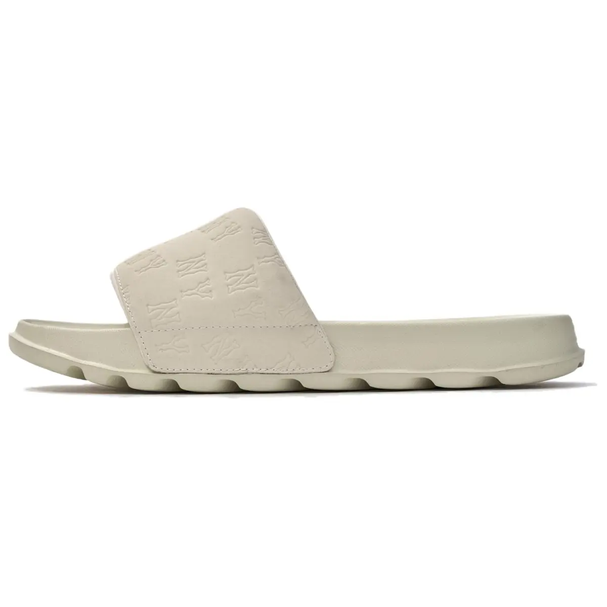 MLB MONOGRAM Slip Resistant Abrasion Resistant Slide Slippers Unisex Heather Gray Sand