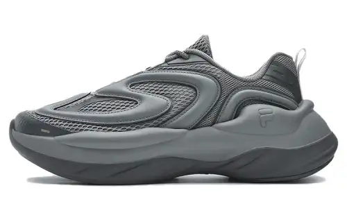 FILA FUSION BUZZARD Mesh, Textile, Synthetic Leather Low top Casual Shoes Men's Gray