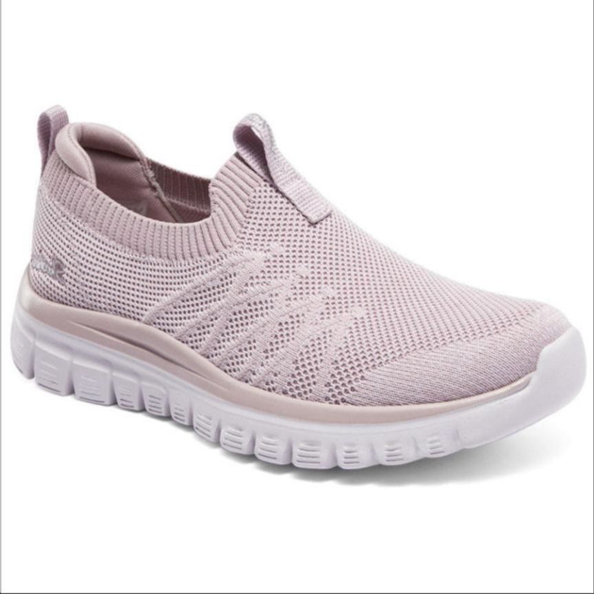 Skechers Fabric Cushioning Abrasion Resistant Cushioning, Wear Resistant Low top Casual Shoes Women’s Purple