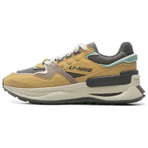 Li Ning 001 Original Aspiration V2 Slip Resistant, Abrasion Resistant, Rebound Low top Casual Shoes Men's Yellow Gray