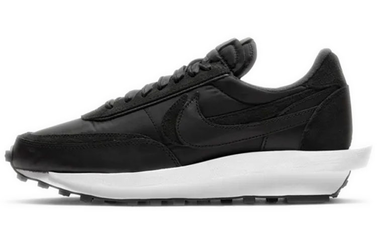 Sacai x Nike LDWaffle waffle shoes deconstructed sports classic low-top lifestyle shoes men and women same style pure black