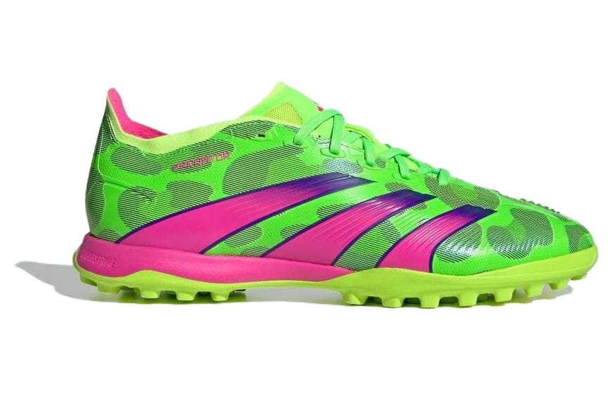 Adidas PREDATOR LEAGUE TF Turf Cushioning Abrasion Resistant Breathable Soccer Shoes Unisex Green Purple