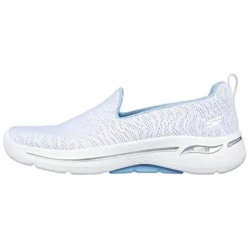 Skechers Cushioning, Wear Resistant Low top Casual Shoes Women's White Blue
