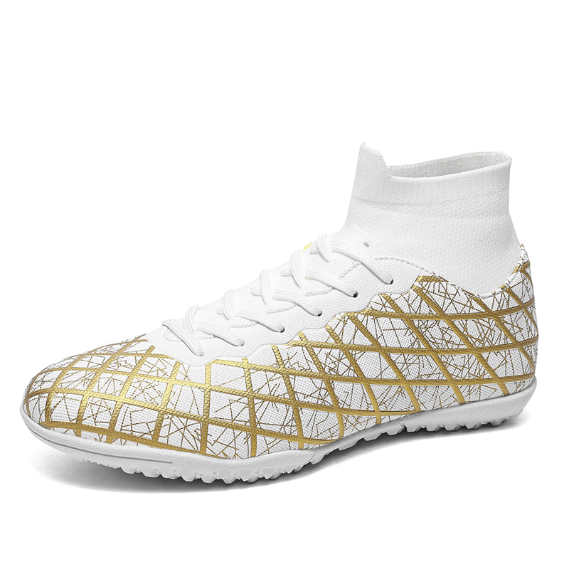 BIANSULONG FG Rubber Long Studs TF Rubber Broken Studs Cushioning Slip Resistant Abrasion Resistant Soccer Shoes Unisex