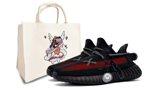 Adidas Originals Yeezy Boost 350 V2 Low top Casual Shoes Unisex Black