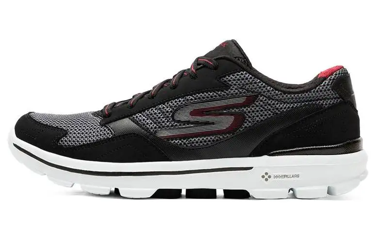 Skechers 3 Low top Casual Shoes Black Red