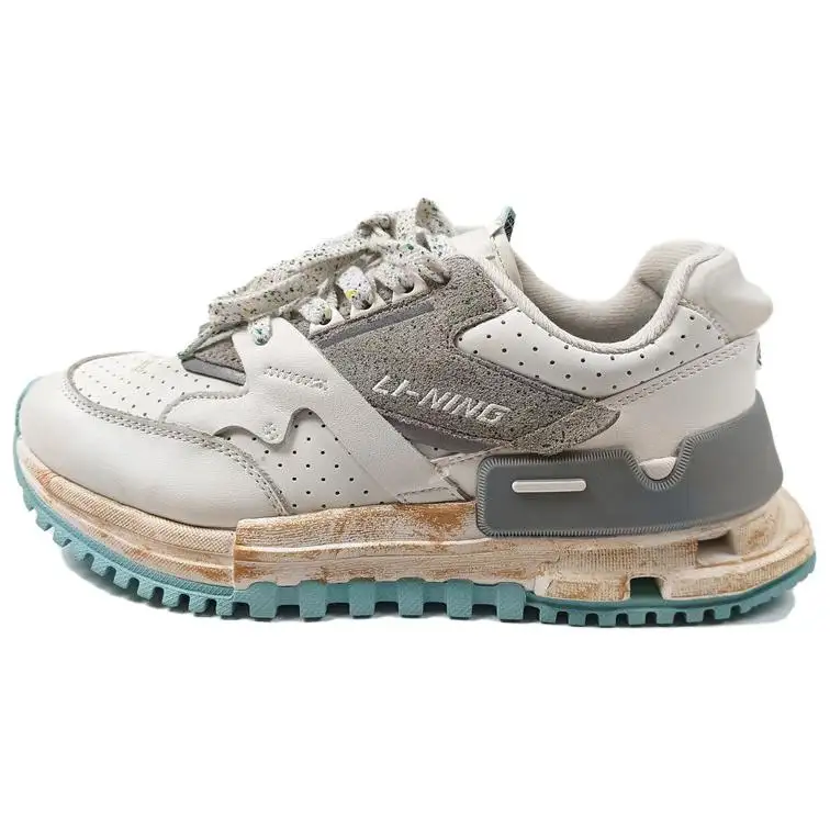 Li Ning 001 Slip Resistant Low top Casual Shoes Women's Mist White