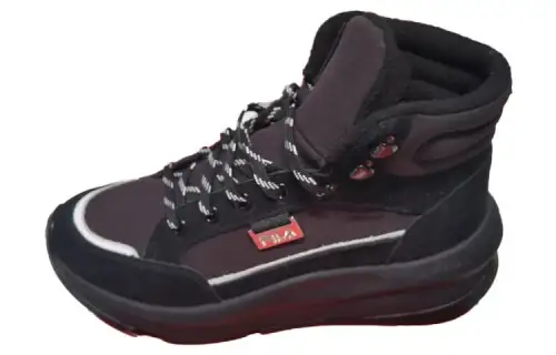 FILA Fleece lined Cushioning Breathable High top Casual Shoes Women's Black
