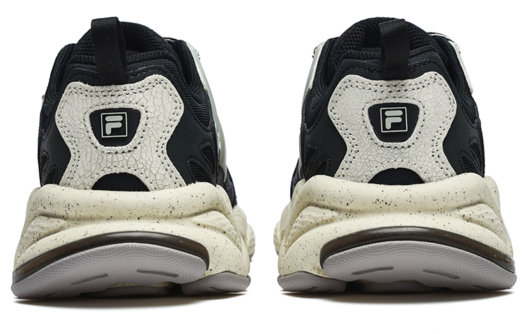 Женские кроссовки Fila FUSION RJV (черно-серые с бежевым и белым) — Чёрный / серый / бежевый / белый — фото 4