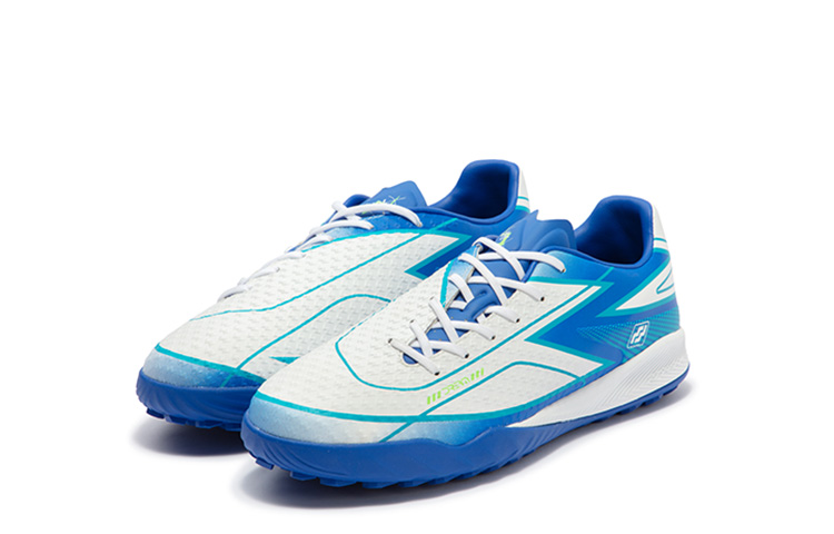 361° Dream Chaser TF Classic Cushioning Slip Resistant Abrasion Resistant Soccer Shoes Unisex White Blue