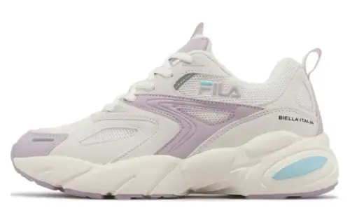 FILA Defender Cushioning, Wear Resistant Low top Casual Shoes Women's White Purple