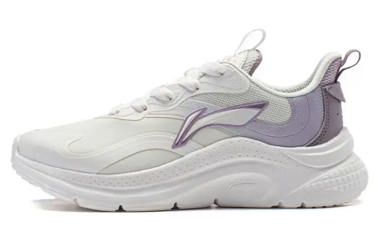 Li Ning Youyi Slip Resistant Abrasion Resistant Low top Casual Shoes Women's White Purple