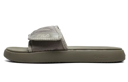 FILA FUSION DONUT DX Rubber Sole Slide Slippers Men's Light Khaki