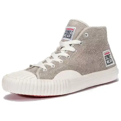 Vision Street Wear Trick Slip Resistant, Abrasion Resistant, Lightweight High top Casual Shoes Unisex Gray