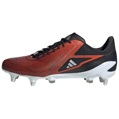 Adidas Adizero Soft Ground Slip Resistant Abrasion Resistant Soccer Shoes Unisex Black Red