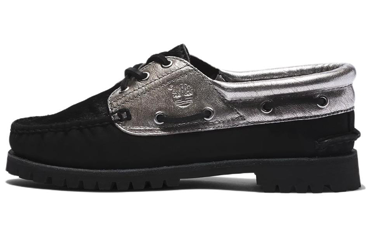 Женские кеды Timberland Noreen (черно-серебристые)